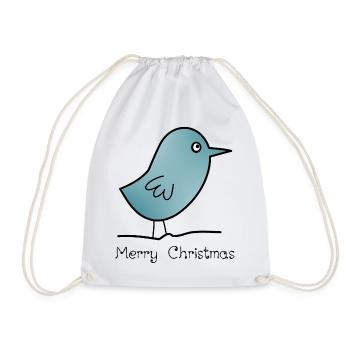 CHRISTMAS. MERRY CHRISTMAS. MERRY CHRISTMAS. NEW YEAR’S DAY - Drawstring Bag - white - Front