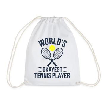Tennis T-Shirt Mondes Okayest Joueur de Tennis Drôle - Sac de sport léger - blanc - Devant