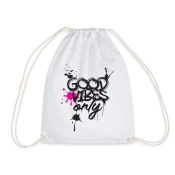 positive energy - Drawstring Bag - white - Front