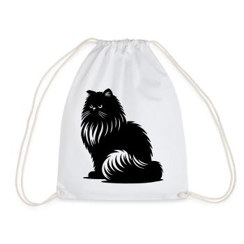 Persian Cat - Persian - Drawstring Bag - white - Front