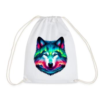 Wolf - Turnbeutel - Weiß - Vorne