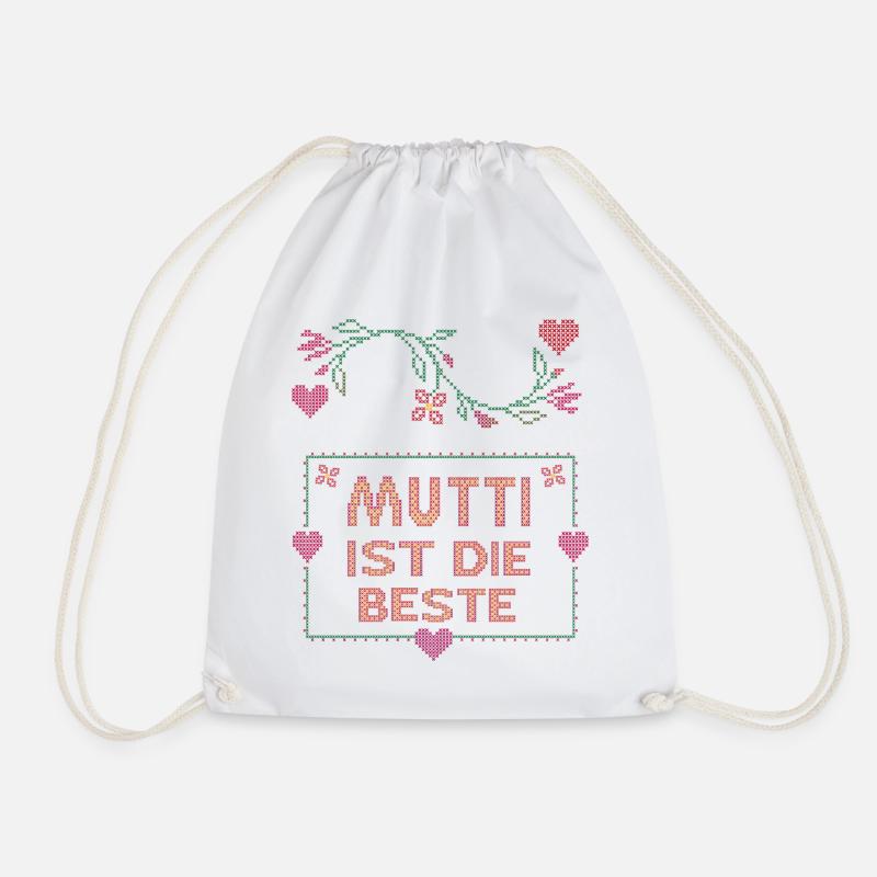 Mutti ist die Beste - Turnbeutel - Weiß
