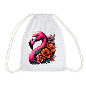 Flamingo - Turnbeutel - Weiß - Vorne