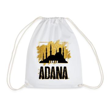 Adana, Turquie, ville, horizons, maison, amour, or - Sac de sport léger - blanc - Devant