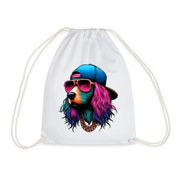 Chien - Sac de sport léger - blanc - Devant