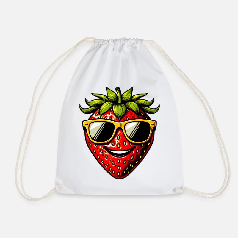 Erdbeeren Erdbeeren - Turnbeutel - Weiß
