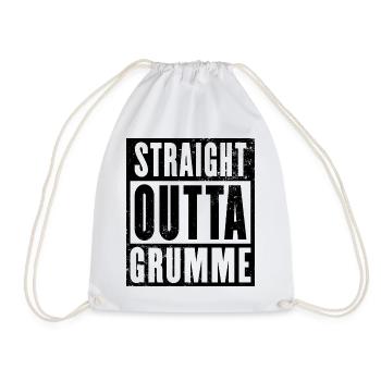 Straight outta Bochum Grumme Ruhrpott Ruhrgebiet - Turnbeutel - Weiß - Vorne