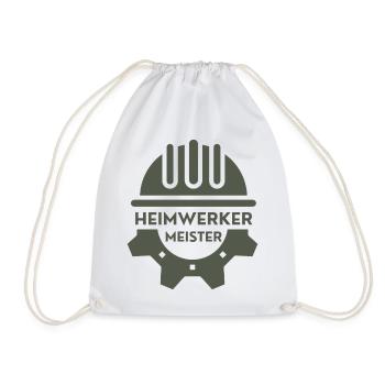 DIY Master – Proud DIY Design - Drawstring Bag - white - Front