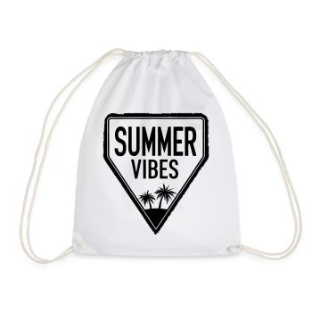 SUMMER VIBES design with cool lettering - Turnbeutel - Weiß - Vorne
