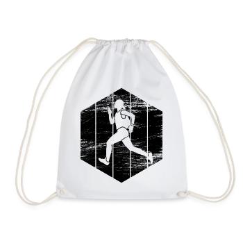Runner - Drawstring Bag - white - Front