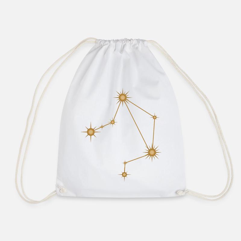 Sternbild Waage Sternzeichen Sternzeichen Golden - Turnbeutel - Weiß