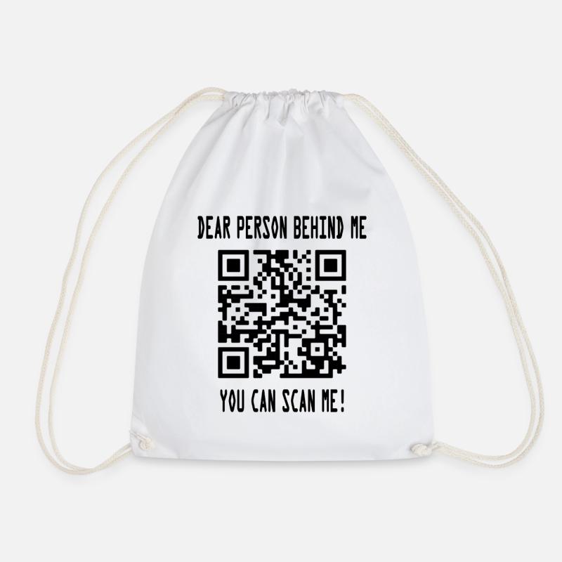 Scanne mich QR Code für Motivation - Turnbeutel - Weiß