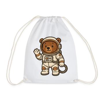 Niedlicher Bär im Astronautenanzug - Turnbeutel - Weiß - Vorne