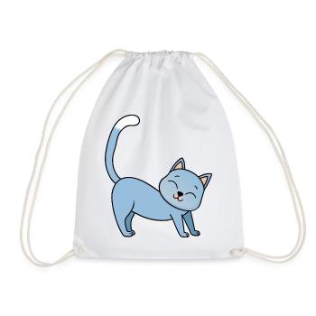chat heureux illustration ludique - Sac de sport léger - blanc - Devant