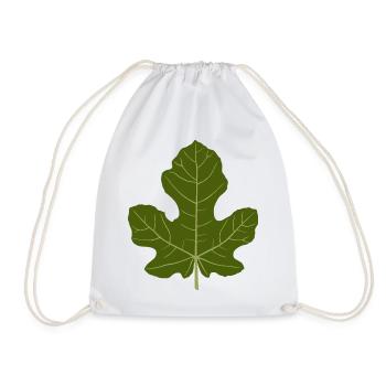 Feige Grünes Blatt Natur Design - Turnbeutel - Weiß - Vorne