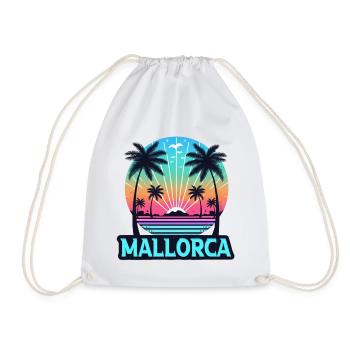 Mallorca Neon Sunset - Drawstring Bag - white - Front