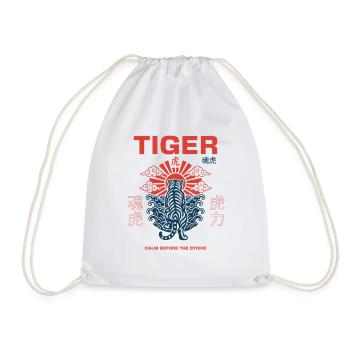 Illustration japonaise du tigre - Sac de sport léger - blanc - Devant