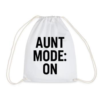 Aunt Mode On - Humour drôle pour les tantes - Sac de sport léger - blanc - Devant