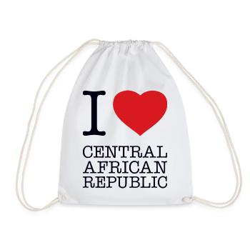 I love Central African Republic - Turnbeutel - Weiß - Vorne
