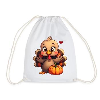 Thanksgiving Truthahn Baby - Turnbeutel - Weiß - Vorne