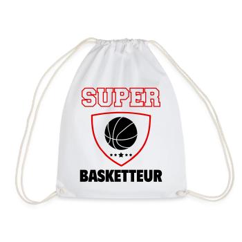Super basketteur, fête des pères, noël - Sac de sport léger - blanc - Devant