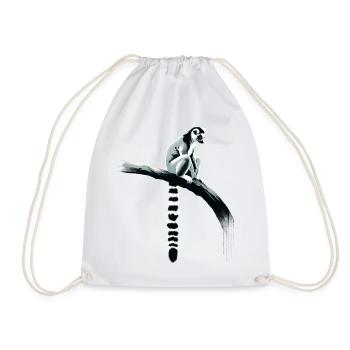 Lémurien catta - Sac de sport léger - blanc - Devant