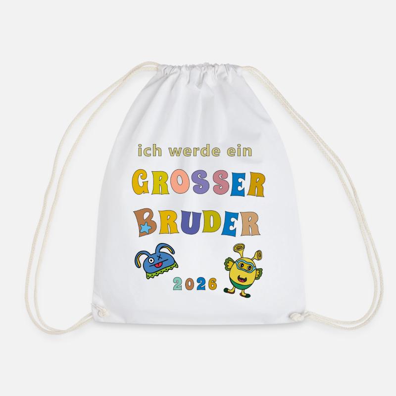 Ich werde großer Bruder 2026 - Turnbeutel - Weiß