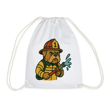 Feuerbulldogge Held - Turnbeutel - Weiß - Vorne