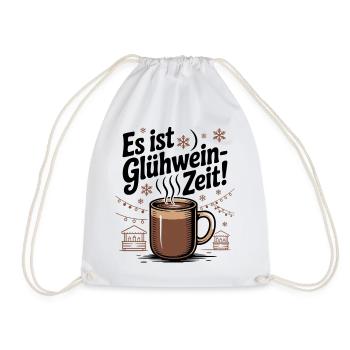 Es ist Glühweinzeit! - Turnbeutel - Weiß - Vorne