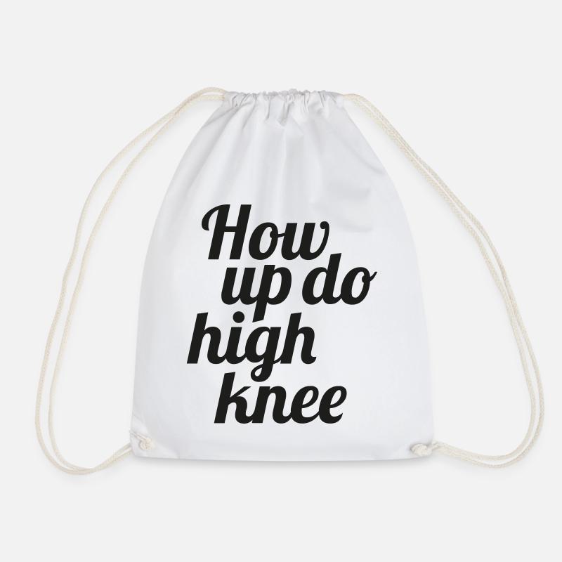 How up do high knee - Drawstring Bag - white