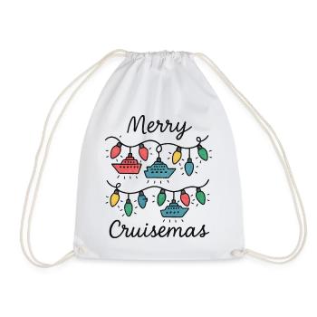 Merry Cruise Mas Funny Christmas Cruise - Drawstring Bag - white - Front