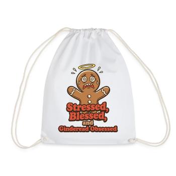 Gestresst Gesegnet Und Lebkuchenliebhaber - Drawstring Bag - white - Front
