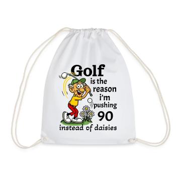 Golf ist der Grund, warum ich fast 90 bin - Turnbeutel - Weiß - Vorne