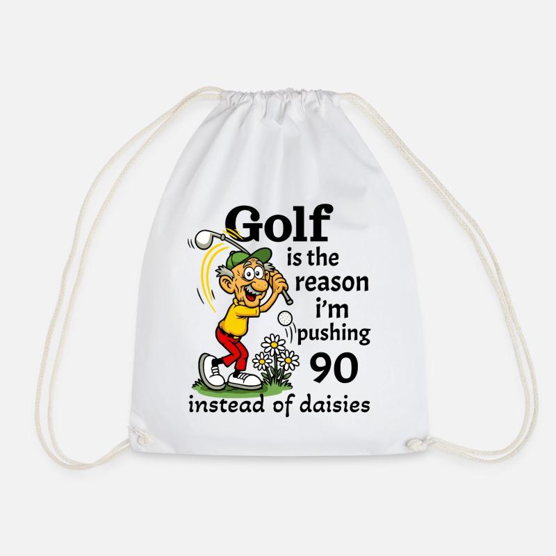 Golf ist der Grund, warum ich fast 90 bin - Turnbeutel - Weiß