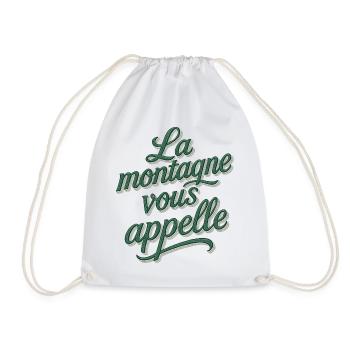 The mountains are calling! - Drawstring Bag - white - Front