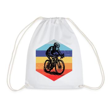 Road bike style for every occasion - Drawstring Bag - white - Front