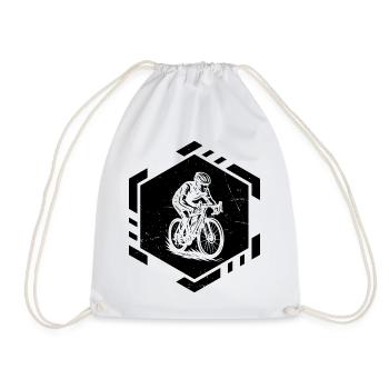 Motif minimaliste du vélo de route - Sac de sport léger - blanc - Devant