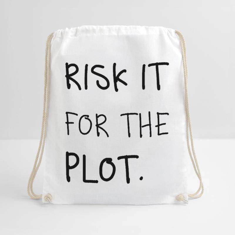 Risk It for the Plot – Écriture manuscrite Sac de sport léger
