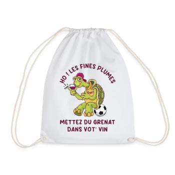 Ho_les_fines_plumes_mettez_du_grenat_dans_vot-_vin - Sac de sport léger - blanc - Devant