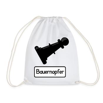 Pawn sacrifice - Drawstring Bag - white - Front