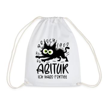 Abitur 2026 I'm done cat - Drawstring Bag - white - Front