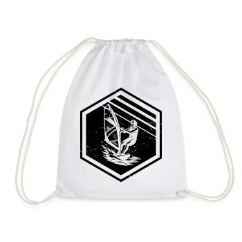 Funny Windsurf Motif - Drawstring Bag - white - Front
