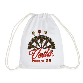Darts 26, Fun Shirt & Hoodie, Voila encore 26 - Drawstring Bag - white - Front