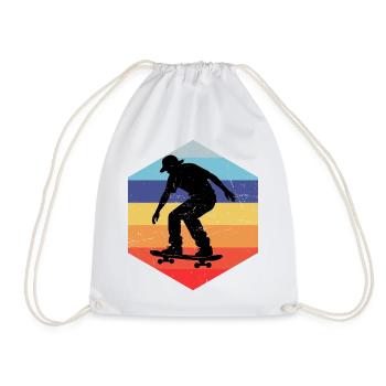 Ich liebe Skateboarding cooles Motiv für skater - Turnbeutel - Weiß - Vorne