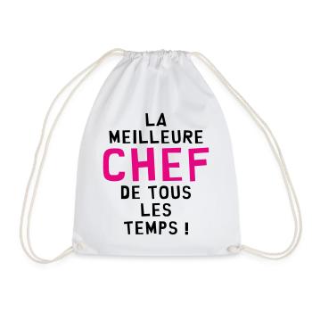 Best Chef of All Time - Drawstring Bag - white - Front