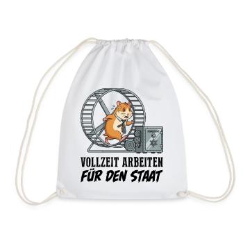 Working full-time for the state - Drawstring Bag - white - Front