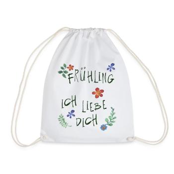 Spring Love You - Drawstring Bag - white - Front
