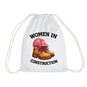 Bottes et casque de travail pour femmes dans la construction - Sac de sport léger - blanc - Devant
