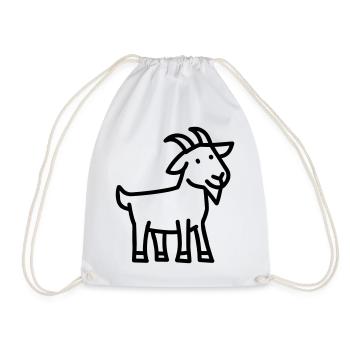 chèvre - Sac de sport léger - blanc - Devant
