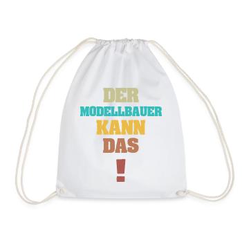 Spruch Modellbauer - Turnbeutel - Weiß - Vorne